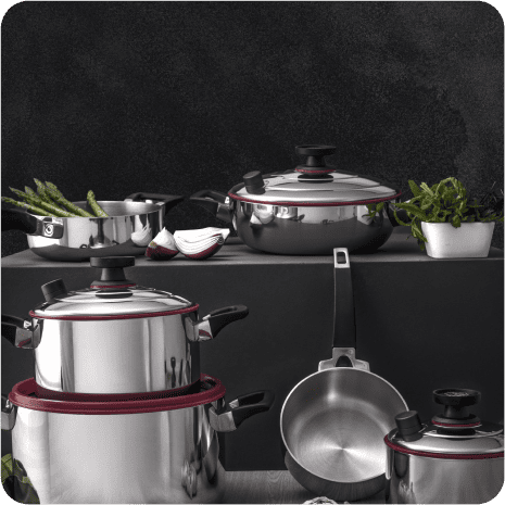 Panelas Royal Prestige feitas em aço cirúrgico 316L - Utensílios de cozinha premium em aço cirúrgico